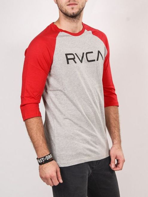 RVCA T-shirt Big RVCA Red Grey