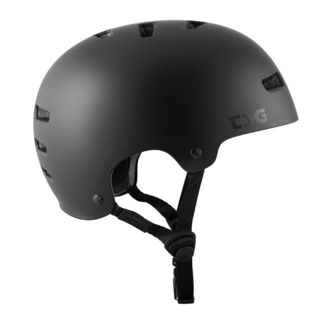 TSG Evolution Solid Hjelm Satin Dark Black