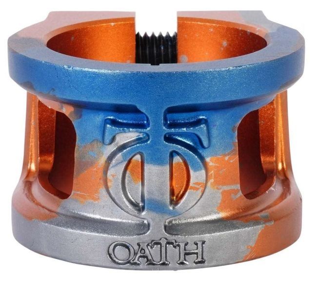 Oath Cage V2 Clamp Orange Blue Titanium