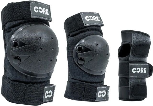 CORE Junior All Black Knæ- og albuebeskyttere