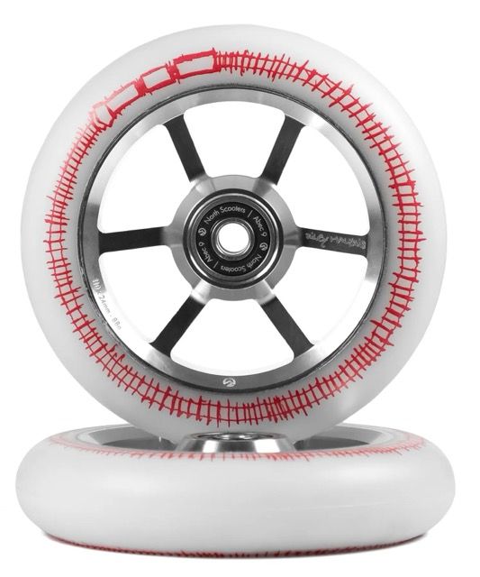 North Riley Maltais 115 Hjul Silver White