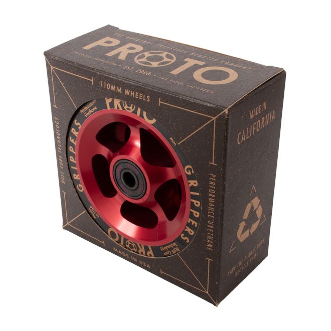 PROTO Gripper 110 Hjul Black on Red